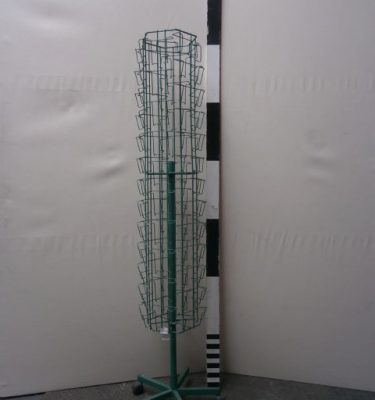 0093078 Shop Postcard Green Wire Stand x 4 (180 cm tall )