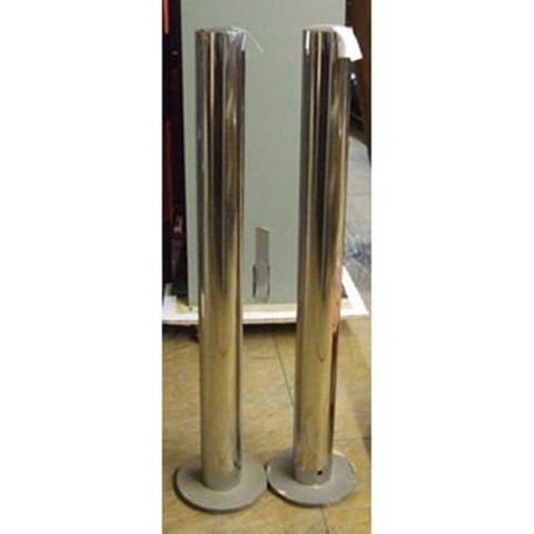 0002011 Chrome Barrier Posts x 2 – Stockyard Prop and Backdrop Hire