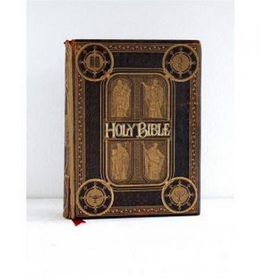 Holy Bible LargeLeather And Gilt Images Of Phrophets On Cover 370Mm X 275Mm