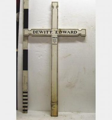 Ww1 French White Cross 'DewittEdward' (Wood)