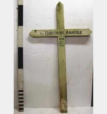 Ww1 French White Cross 'Anatole Harcourt' (Wood)