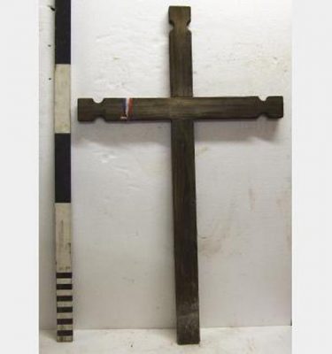 Ww1 French Plain Cross With French Ribbon (Wood)