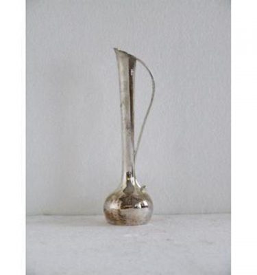 Silver Single Flower Vase With Handle 178Mm