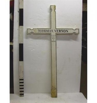 Ww1 French White Cross 'Vernon Todman' (Wood)