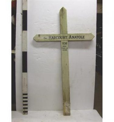 Ww1 French White Cross 'AnatoleHarcourt' (Wood)