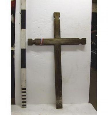 Ww1 French Plain Cross With French Ribbon (Wood)