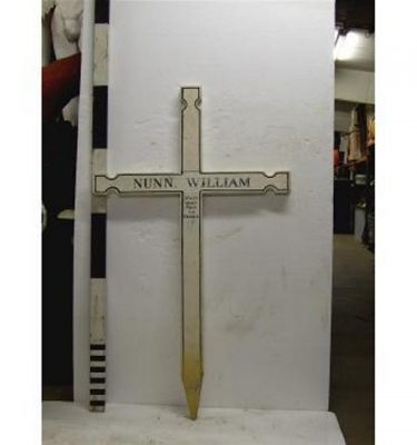 Ww1 French White Cross 'NunnWilliam' (Wood)