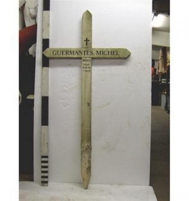 Ww1 French White Cross 'GuermentsMichel' (Wood)