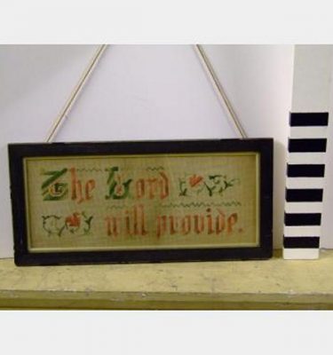Needlepoint Emdroidered Picture In Frame