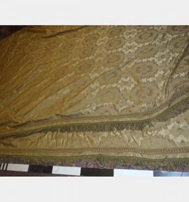 2800 X 4200 Drop Pair Gold Silk Damask Unlined Unfinished Fringe One Side Scht