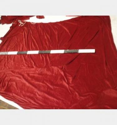 2900 Without Fullness X 3000Mm Drop Red Velvet Drapes With Ties Pair