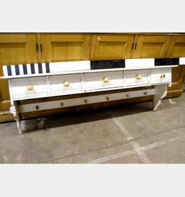 Painted Kicthen Shelf Unit 5 Drawers 1340X440High 235 Shelf