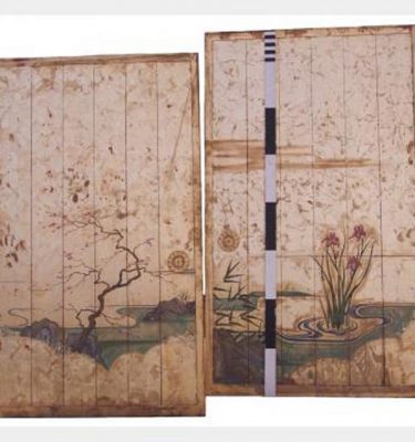 Wood Panels With Gold Painting X 8 2340X1280Mm  Can Be Put On Tracks