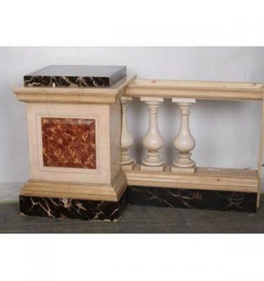 Plinth Mock Marble And Matching Balistrade