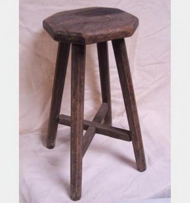 Simple Wooden Stool 380X220X220