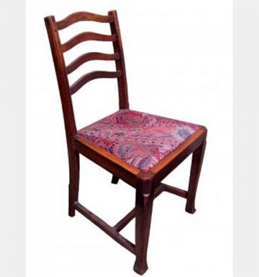 Wooden Chair With Pink Pattern Seat X4  880X400X450Mm