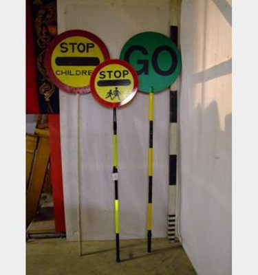 Selection Of Traffic Lollipop Signs X3