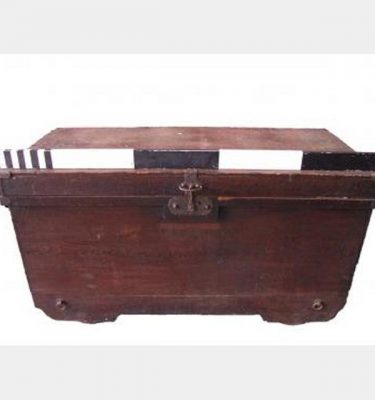 Wooden Chest   Cast Iron Fittings   800X1440X690Mm
