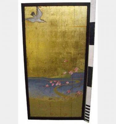 Gold Panel With Bird 1800Hx920Mm