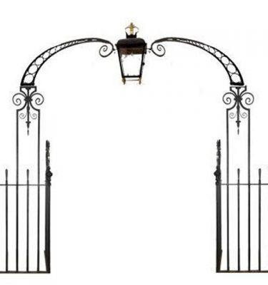 Downing St Archway And Lamp With Side Railings