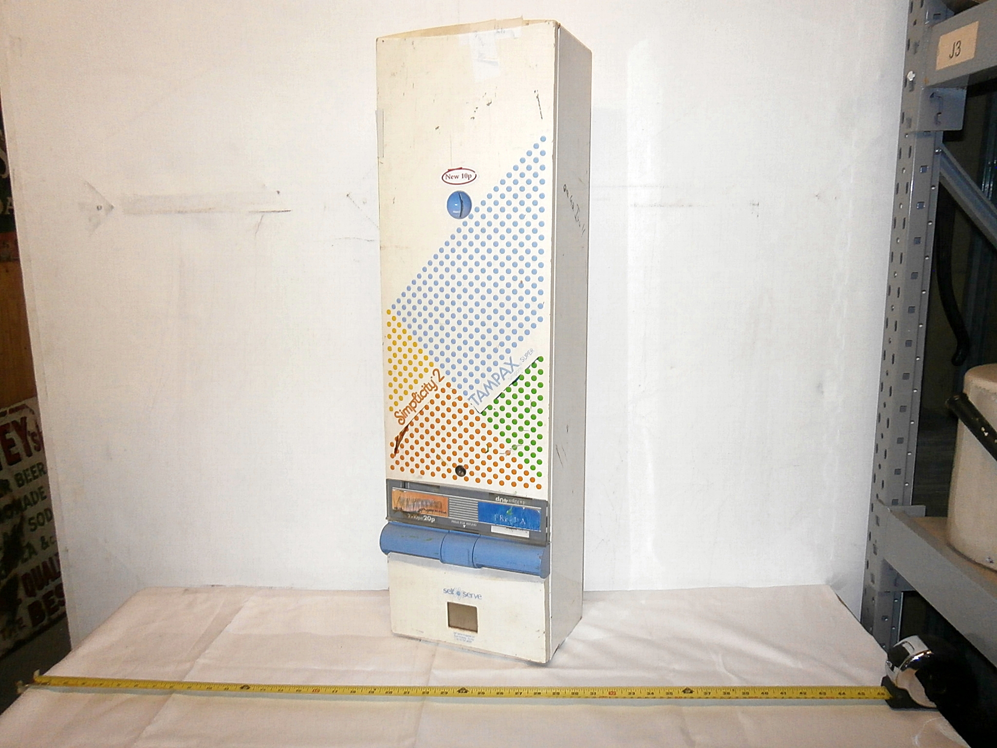 0740087 Feminine Product Vending Machine ( 90cm x 26 x 19 ) Stockyard