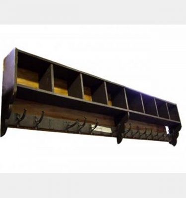 3900067 Period Wood Wall Shelves With Hooks 2400X600 mm