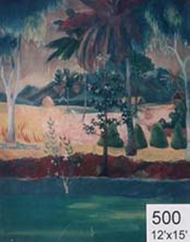 Backdrop 500 Tropical Palm Trees Gaugin Style 12'X15'