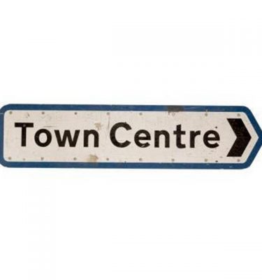 5300036 Roadsign Town Centre 285X1200
