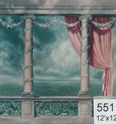 Backdrop 551 Classic Balustrade With Curtain 12'X12'