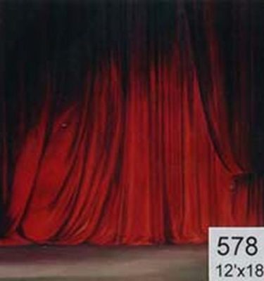 Backdrop 578 Red Theatre Curtain 12'X18'