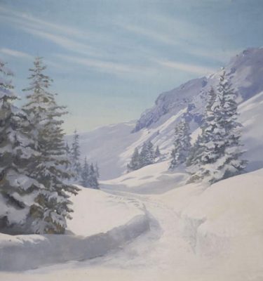 Backdrop 580 Snow Scene &Amp; Trees 12'X15'