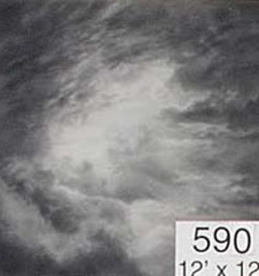 Backdrop 590 Monochrome Dramatic Cloudy Sky 12'X12'