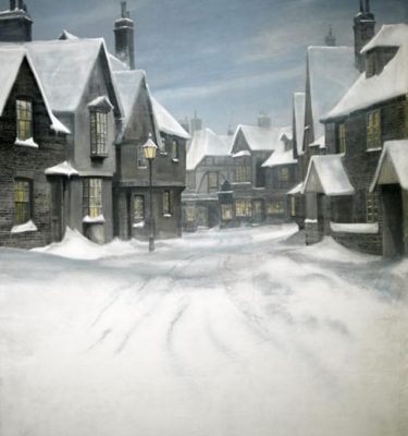 Backdrop 610 Snow Dickens Victorian Street Scene 12'X18'