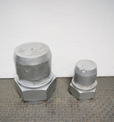 6800004 Sci Fi Oversize Nuts And Bolts ( H 33cm x Dia 26 ) x 6 off / ( H 22cm x Dia 18 ) x 6 off