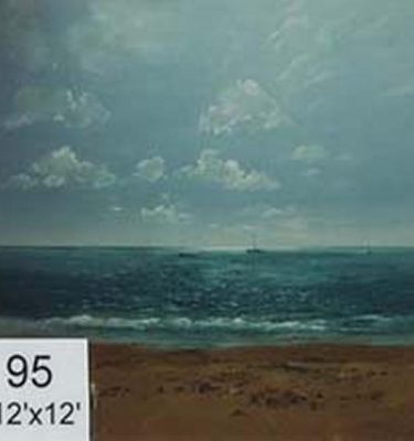 Backdrop 95 Sand, Sea & Sky Boats On Horizon 12'X12'