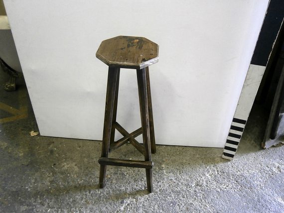 Octagonal Stool 0078070 Wooden Stool With Octagonal Seat ( H 75cm x 29 x 29 ) Matching ...