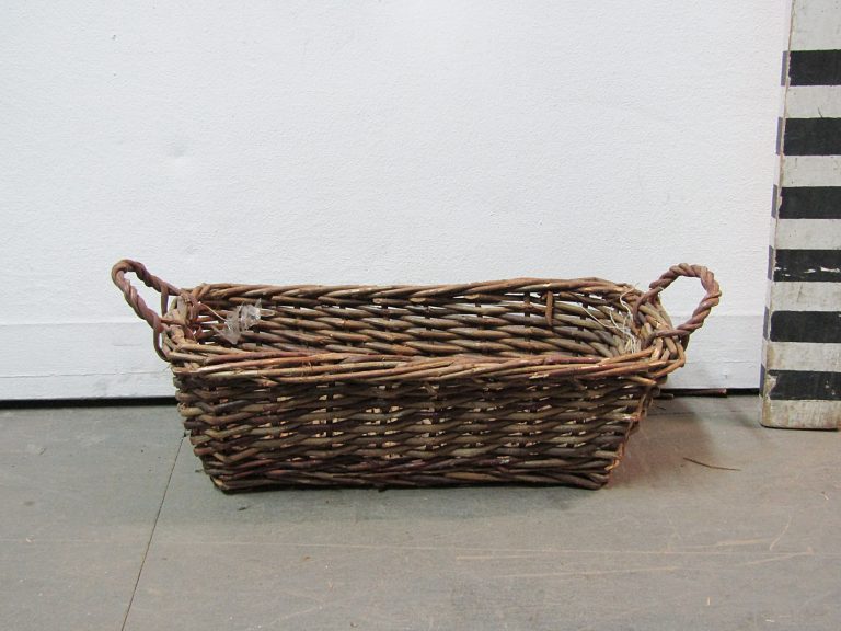 0410096 Small Rectangular Wicker Basket With Two Handles ( 17cm x 39 x 16 ) x 1 off Stockyard