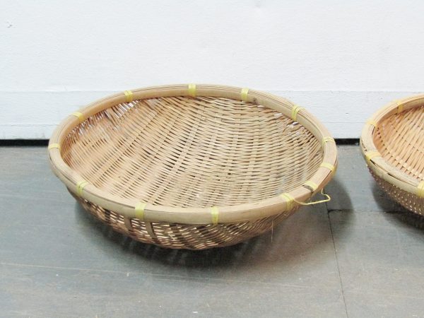 0410193 Set Of Three Bamboo Bowls / Baskets