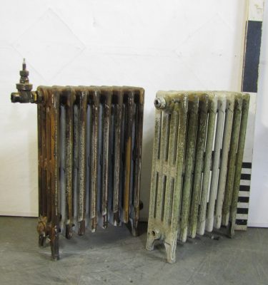 0082181 Pair Of Cast Iron Radiators ( H 61cm x 47 x 16 )