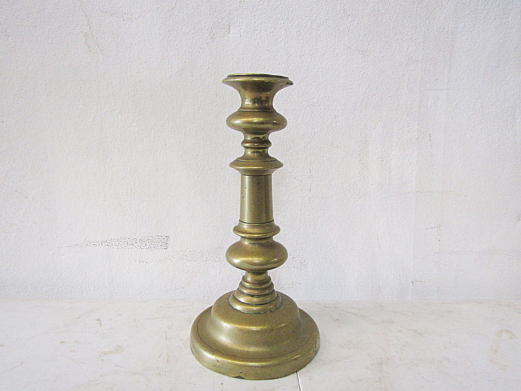 0026069 Brass Candlestick ( H 23 cm ) x 1 off Stockyard Prop and