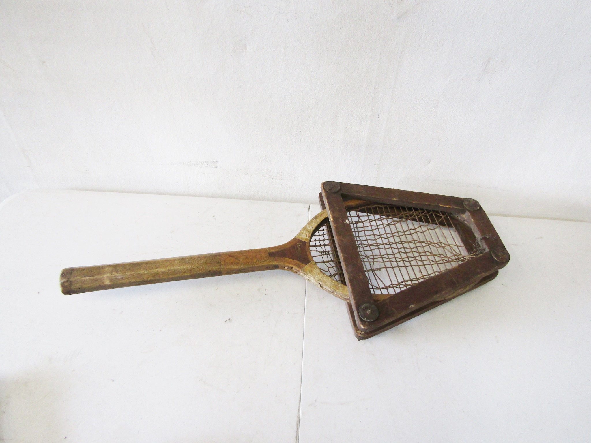 Coca Cola Tennis Racket Cover 7900051 Vintage Tennis Racket With Press Cover Guard – Stockyard Prop ...