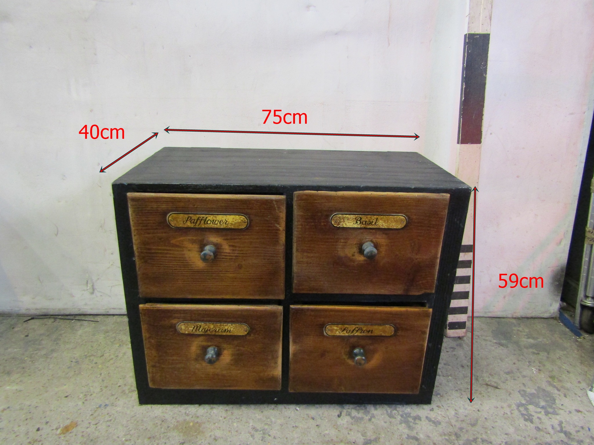 0063077 Apothecary Drawers / Made Of 6 Individual Sections ( H 146 cm x 256 x 40 ) x 1 off - Image 4