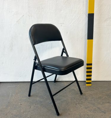 0085560 Black Folding Chairs ( H 79 cm x 46 x 40 ) x 6 off