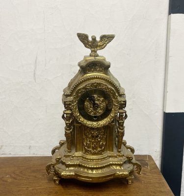 0036117 Decorative Brass Clock ( H 36 cm x 23 x 12 ) x 1 off