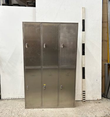 0068062 Stainless Steel 6 Door Locker ( H 195 cm x 117 x 30 ) x 4 off