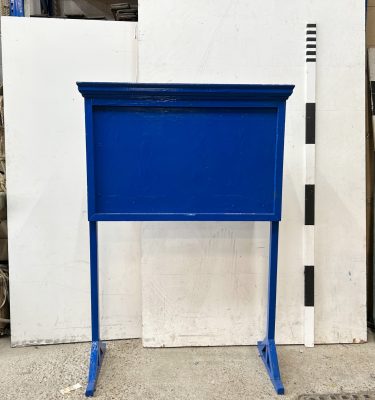 1020093 Freestanding Blue Wooden Notice Board ( H 188 cm x 130 x 57 ) x 1 off