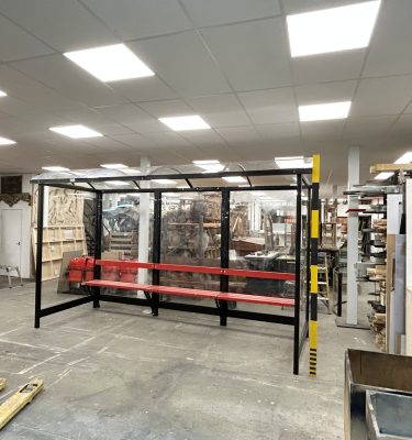 0019025 Bus Shelter ( H 253 cm x 420 x 155 ) x 1 off.. can be 2 sections or as shown