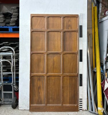 0073196 Period Oak Toned Panelled Wood Section ( H 240 cm x 120 ) x 8 off