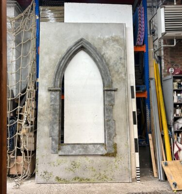 0130185 Mock Stone Gothic Window Flat ( H 366 cm x 206 x 9 ) x 1 off