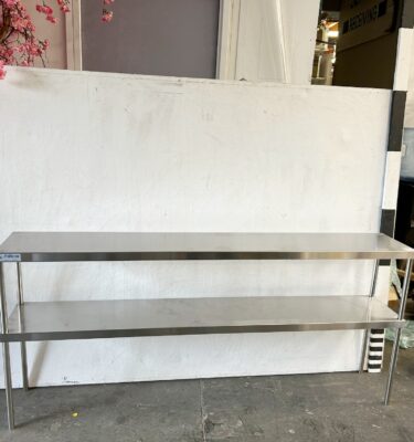 1700273 Stainless Steel Double Shelving Unit ( H 80 cm x 180 x 30 ) x 2 off